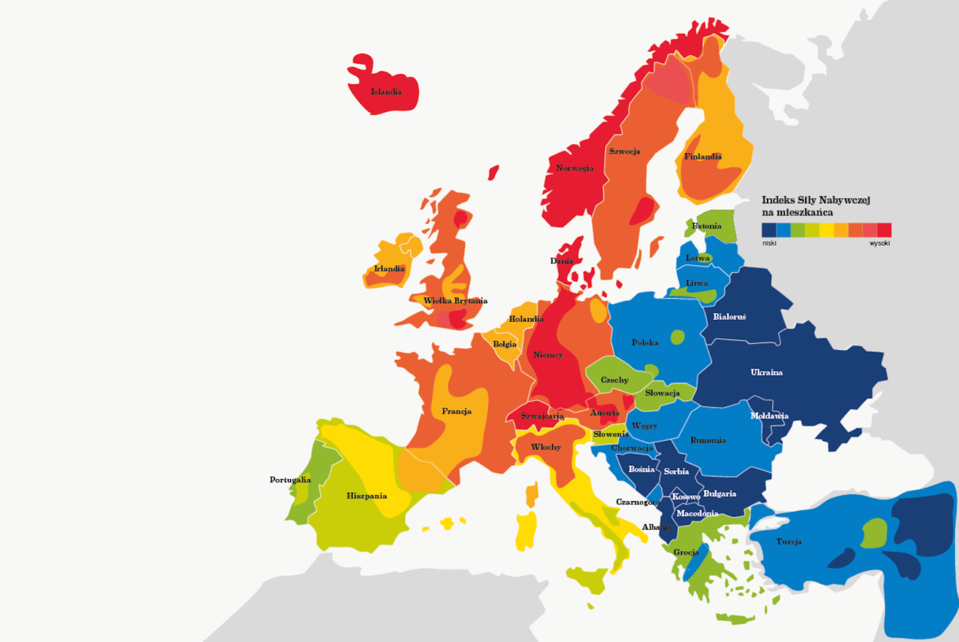 pkb europa mapa Mapa europejskiego bogactwa